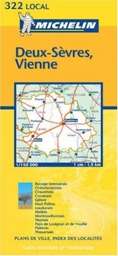 Deux-Sevres/Vienne: No.322 (Michelin Local Maps), , Good Book
