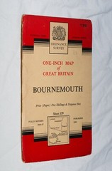 ORDNANCE SURVEY MAP – BOURNEMOUTH – SHEET 179 – PAPER – 1960