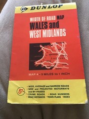 1960s Dunlop Map 3 Wales and West Midlands vintage
