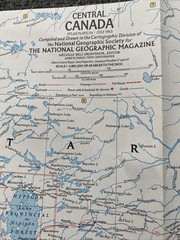 National Geographic Magazine Paper Map Of Central Canada 1963 Vintage Geography