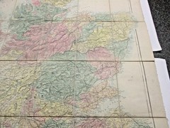 Black’s Road & Railway Travelling Map of Scotland 1860’s / 1870’s – Linen Backed