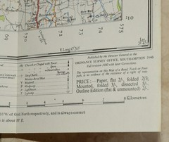 CLOTH Ordnance Survey One-Inch Map 148 SAFFRON WALDON Popular 6th Edition 1946