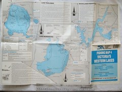 1990 Southern Angler Fishing Map 4 Victoria’s Western Lakes, Australia