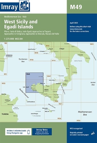 Imray M Series M49 West Sicily and Egadi Islands (Map) (UK IMPORT)