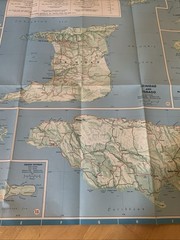 Esso The Caribbean With The Bahamas And Bermudan Map 1956