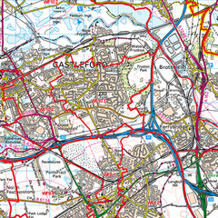 (G120) Map of Wakefield WF Postcode Sectors, Poster of Wakefield Postcodes