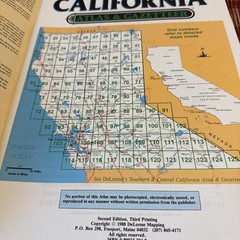Vintage DeLorme Northern California Atlas Gazetteer 1988 2nd Ed Topographic Road