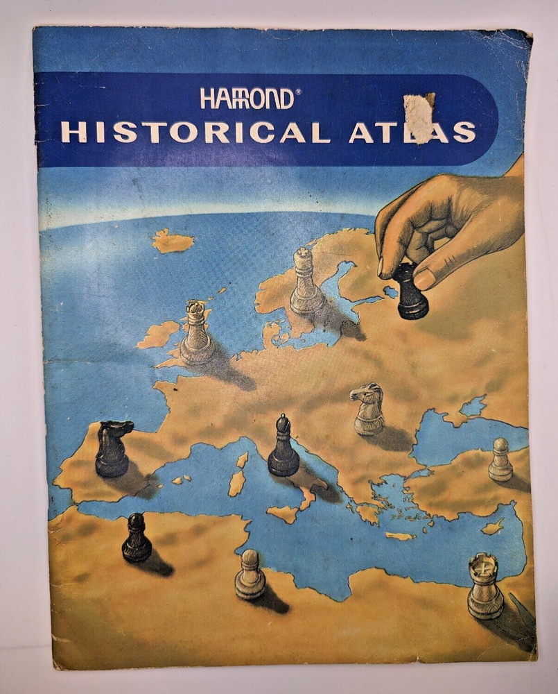 Vintage 1960s Hammond’s Historical Atlas Of The World 9.5 X 12″ Map Book