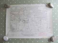 VINTAGE OS MAP OF THE WALBERTON AREA SUSSEX 1951 SIX INCHES – ONE MILE
