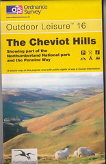 Ordnance Survey Map 1:25,000 Outdoor Leisure Sheet 16 The Cheviot Hills
