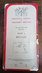 Ordinance Survey Of Northern Ireland Sheet 6 Belfast 1971. T3