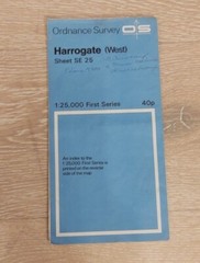 Ordinance Survey – Harrogate West First Series – Sheet SE 25 Map (1952)