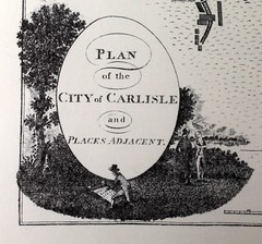 1794 Rare Map City of Carlisle Cumberland 18th Century Cumbria Facsimile