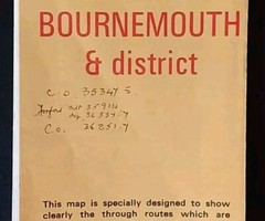AA Service Map: Throughroutes to and from Bournemouth.