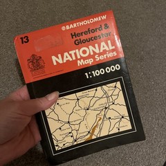 MAP Hereford & Gloucester Vintage 1975 BARTHOLOMEW NATIONAL MAP SERIES No 13