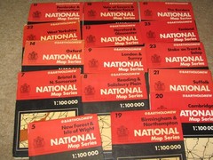 Bartholomews National Series Half-inch maps; 1975-1984 – very good condition