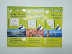 Bundle of x 3 Michelin Map USA, California & Nevada, Big Sky Country, Rockies