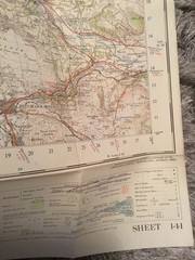 1952 Ordnance Survey Seventh Series One Inch Brecon Cloth Map Sheet 141