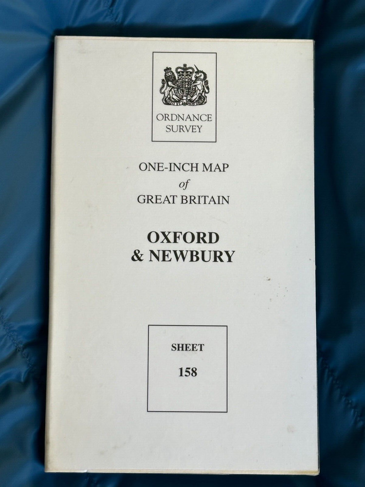 Ordnance Survey, 1 Inch Paper Map, Oxford & Newbury, no: 158, Library Ed, 1960’s