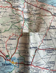 Vintage Esso Central Italy Road Map Italia Centro-Sud February 1966 Edition