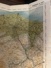 Bartholomew Inverness & Spey Cloth Folding Tourists Cyclists Vintage Map