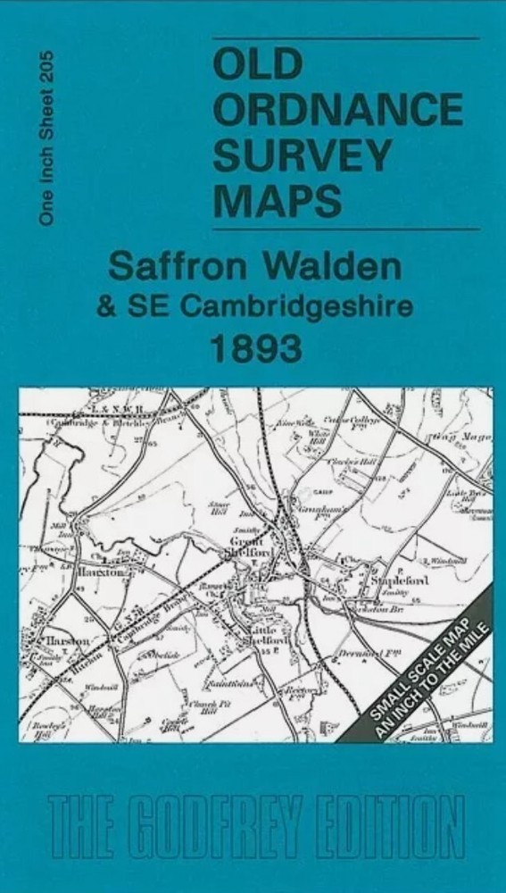 MAP OF Saffron Walden & SE Cambridgeshire 1893 One Inch Sheet 205 NEW
