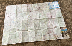 Large Recta Foldex 38″ X 52″ FRANCE & Partial Europe Map