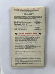 Vintage 1968 Ontario Canada Fold Out Paper Map Travel