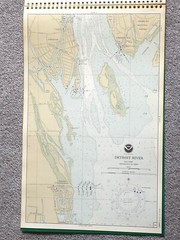 1992 NOAA Recreational Navigation Chart DETROIT RIVER LAKE ST. CLAIR #14853