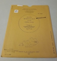 USGS Geologic Map of the Zachariah Quadrangle, East-Central Kentucky w/Sleeve