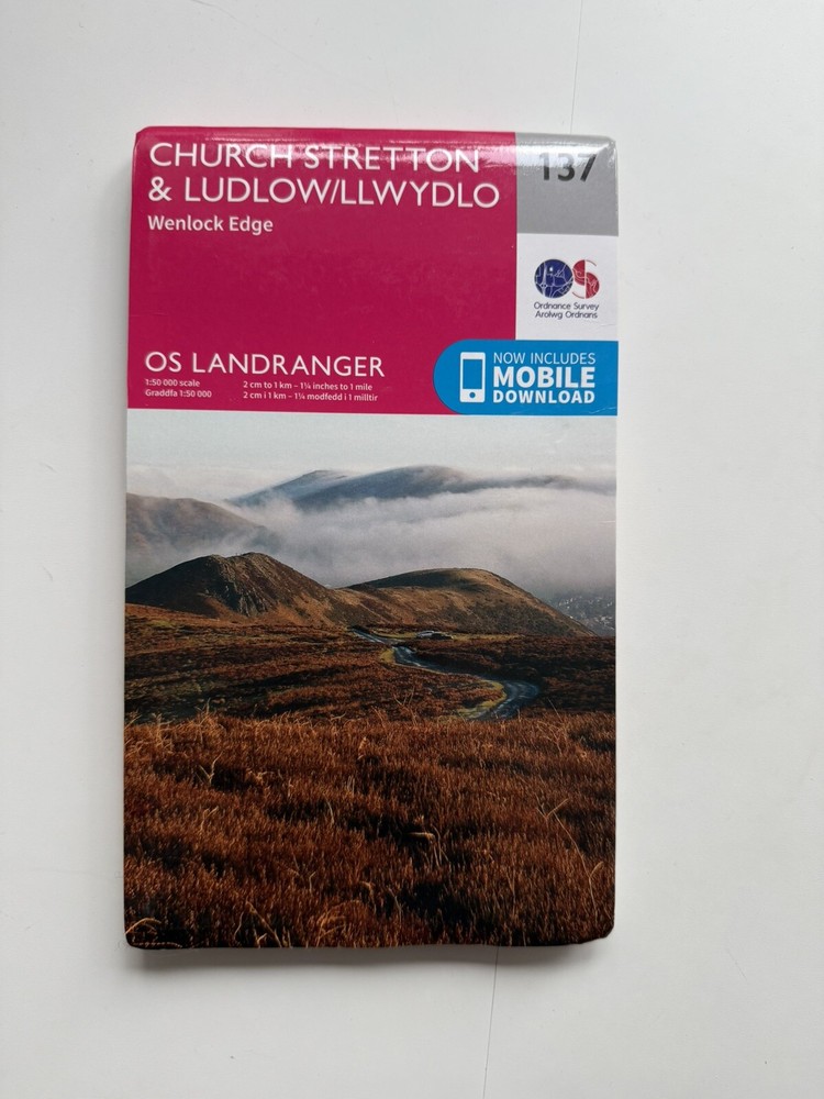 Ordnance Survey 137 Landranger Map Church Stretton & Ludlow/Wenlock Edge