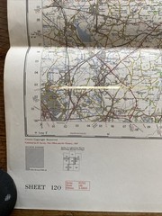 Vintage 1950 OS War Office Map Of Burton Upon Trent, Tamworth & Derby