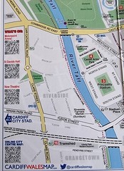 Cardiff City Centre / Cardiff Bay Street map – DL glossy card
