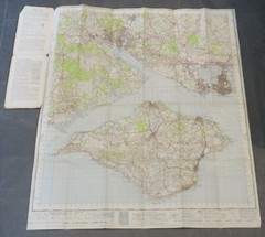 Vintage One Inch Map of England and Wales Folded Map Good Condition