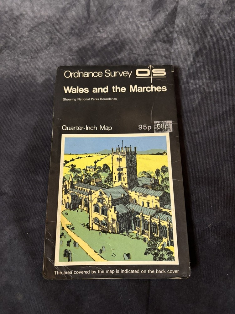 Vintage OS Quarter-Inch Map: Wales & the Marches + Dragon Cover!