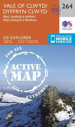 Vale of Clwyd, Rhyl, Denbigh and Ruthin (Map) OS Explorer Active Map