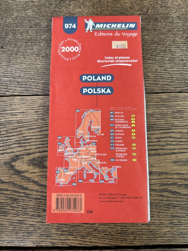 Poland No. 974 Michelin Maps Michelin Travel Publications Map Year 2000