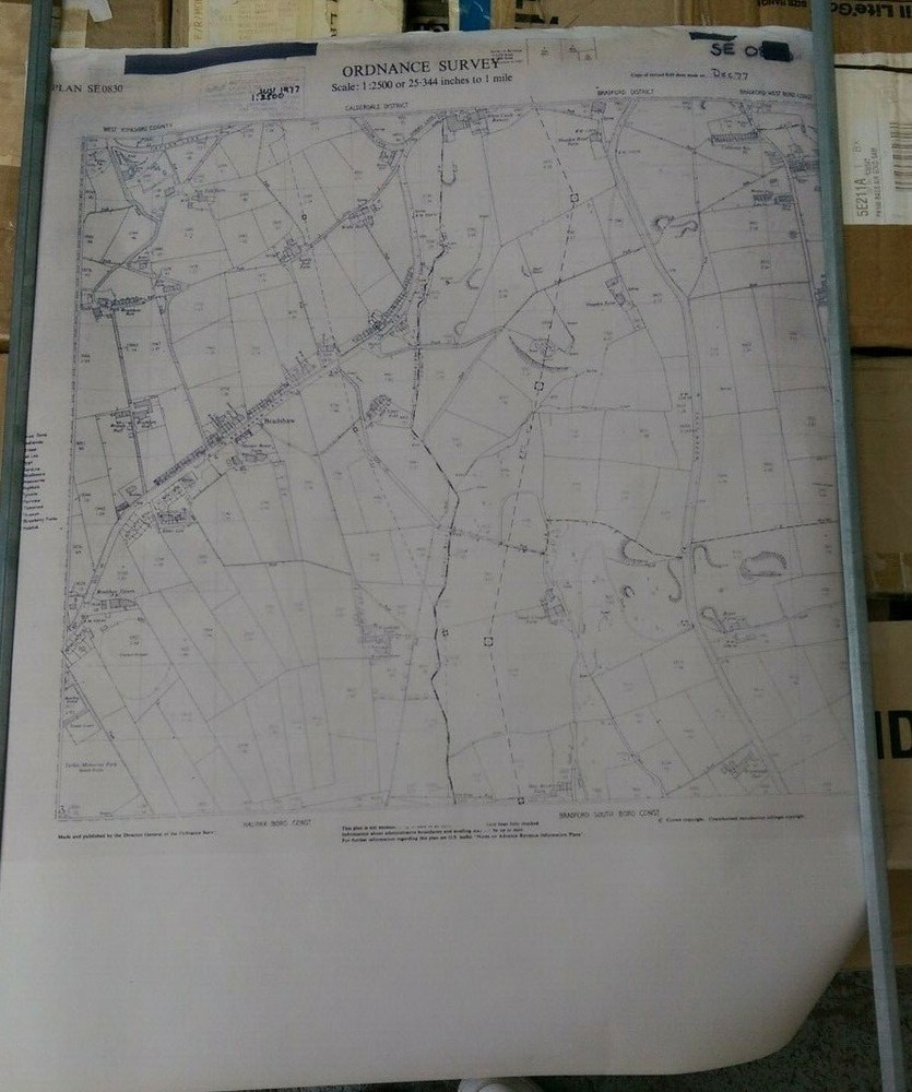 Ordnance Survey Map: Bradshaw, SE 0830, 1977