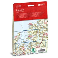 Norway Anderdalen map 10147 Norge-serien 1:50,000 topogrpahic walking hiking