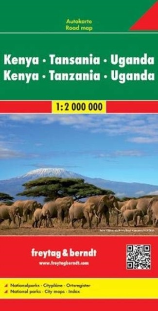 Kenya – Tanzania – Uganda – Rwanda, Automap 1:2.000.000 by Freytag-Berndt