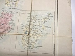 Black’s Road & Railway Travelling Map of Scotland 1860’s / 1870’s – Linen Backed