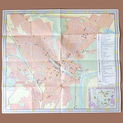Chernihiv Tourist Map 1987 VTG Travel Guide USSR Soviet Ukraine City Чернігів
