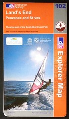 Ordnance Survey Explorer Map 102: Land’s End inc. Penzance and St Ives (2007).