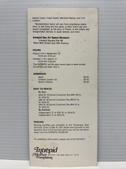 Intrepid Sea Air Space Museum New York City Tourist Travel Brochure