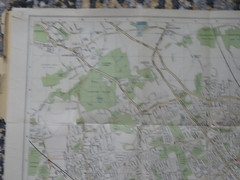 GEOGRAPHERS IN 4 SHEET MAP GREATER LONDON PLAN COTTON BACKED 41 X 31.5inch