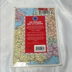 The Penguin Map of Europe NWT Travel Vacation School Office Planning Folding