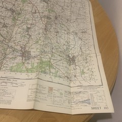 Ordnance Survey One Inch Map Sheet 103 Doncaster 1961