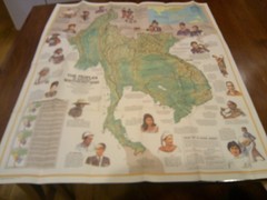 National Geographic The Peoples Of Mainland Southeast Asia Map Vintage 1971