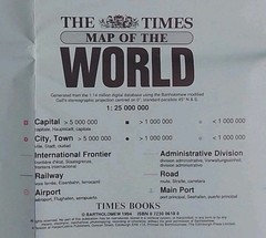 The Times Map of the World (Fourth Edition, Bartholomew 1994).