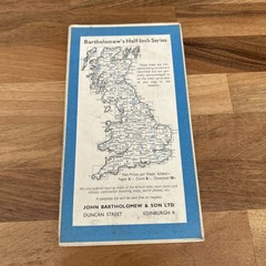 AYRSHIRE Bartholomew Revised Contoured Half In Map No 40 Paper 1962 Girvan